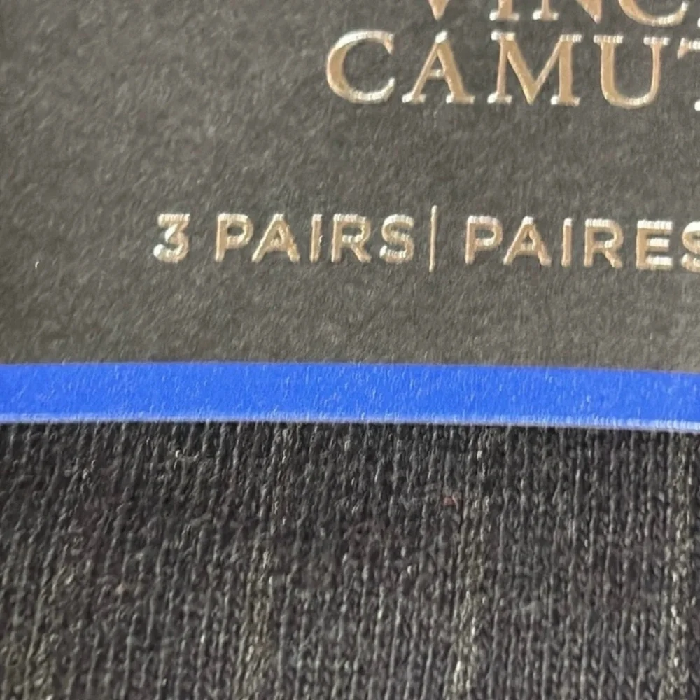 New Vince Camuto Socks 3 Pair Men’s Black Ribbed Dress Socks Business Casual - Picture 9 of 12